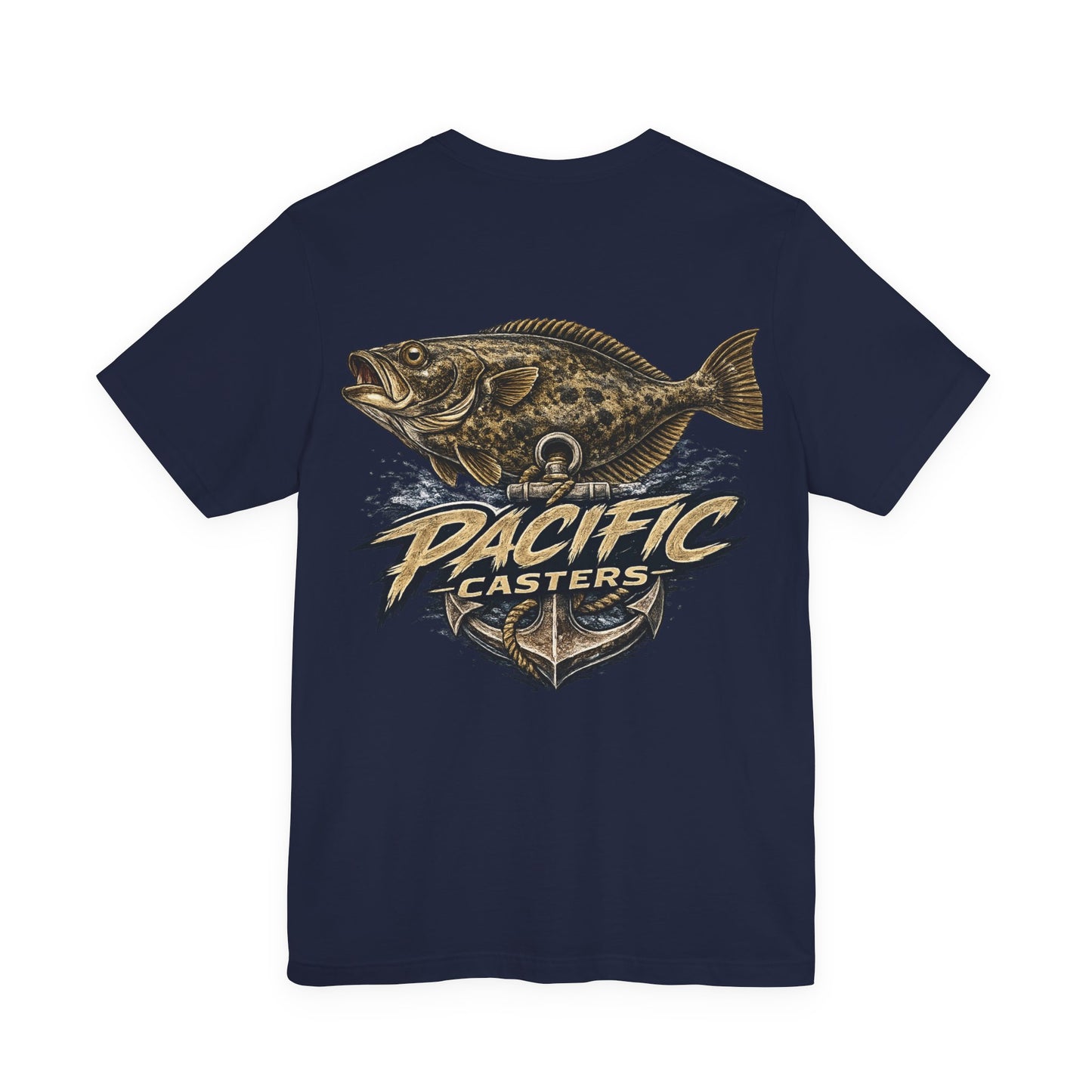Fishing T-Shirt — 'Pacific Casters' Halibut T-Shirt