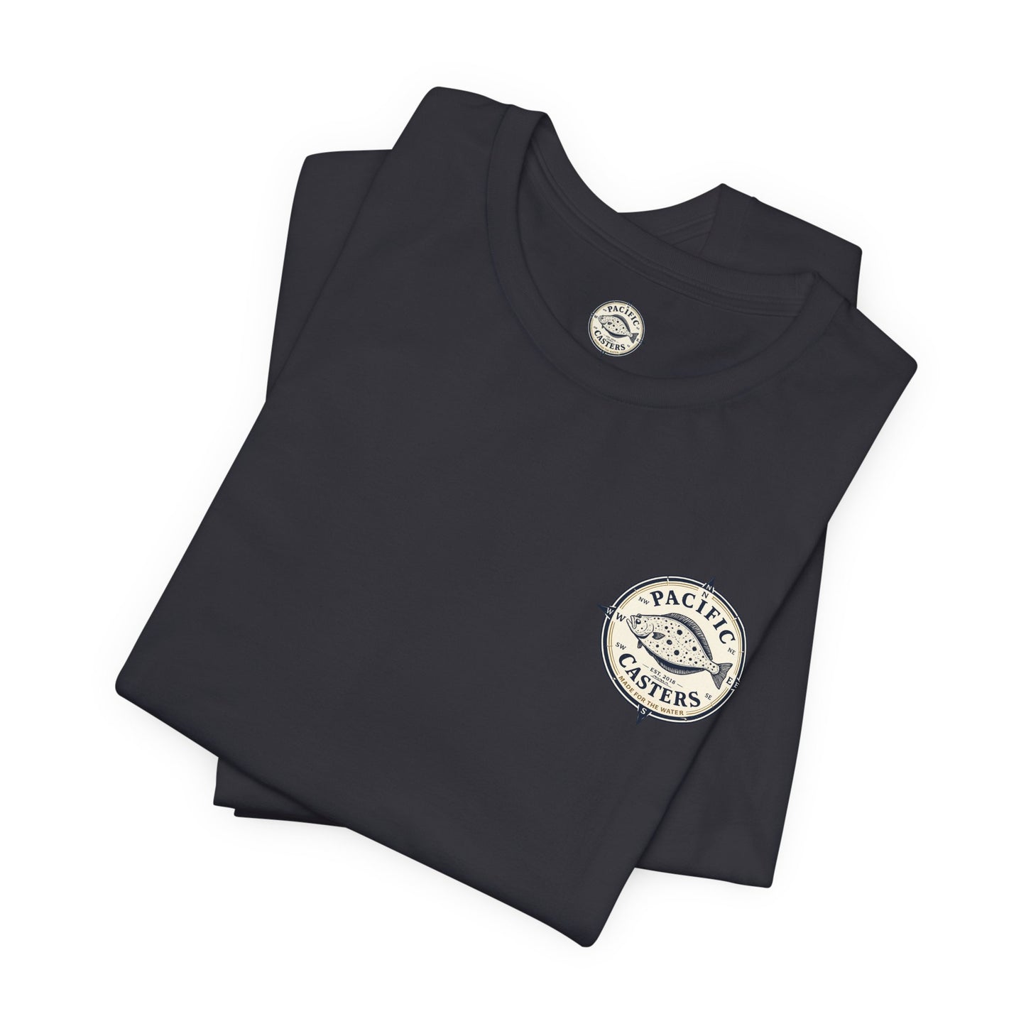 Pacific Casters Fishing T-Shirt – Vintage Fish Compass Logo Tee