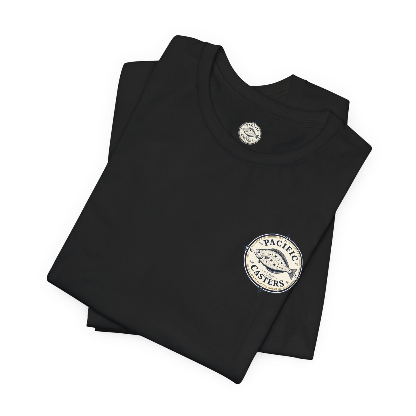 Pacific Casters Fishing T-Shirt – Vintage Fish Compass Logo Tee