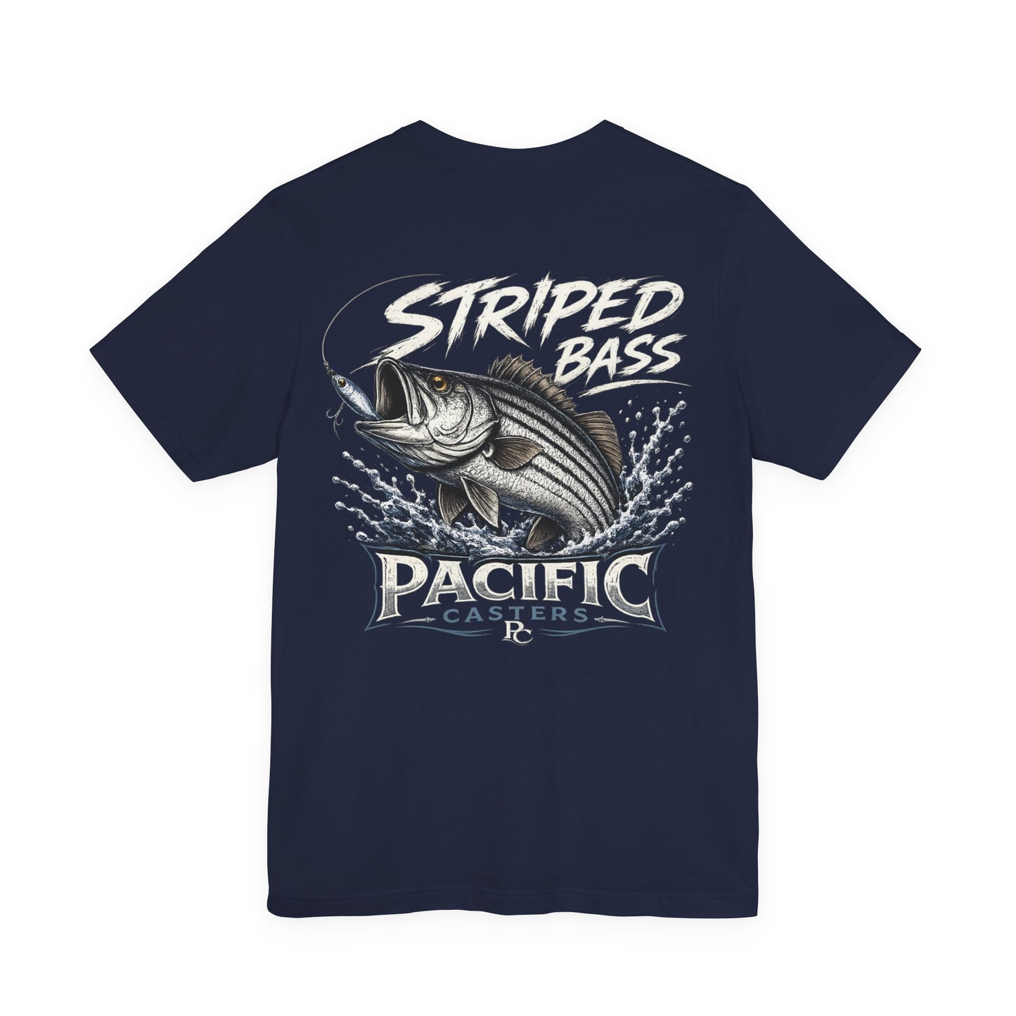 Striped Bass Graphic Tee — Pacific Casters Fishing T-Shirt