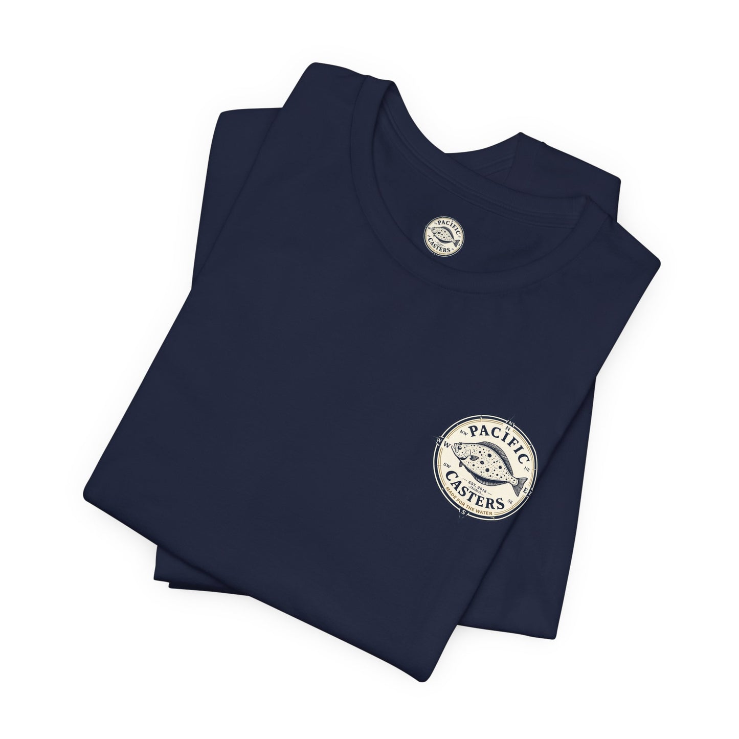 Pacific Casters Fishing T-Shirt – Vintage Fish Compass Logo Tee