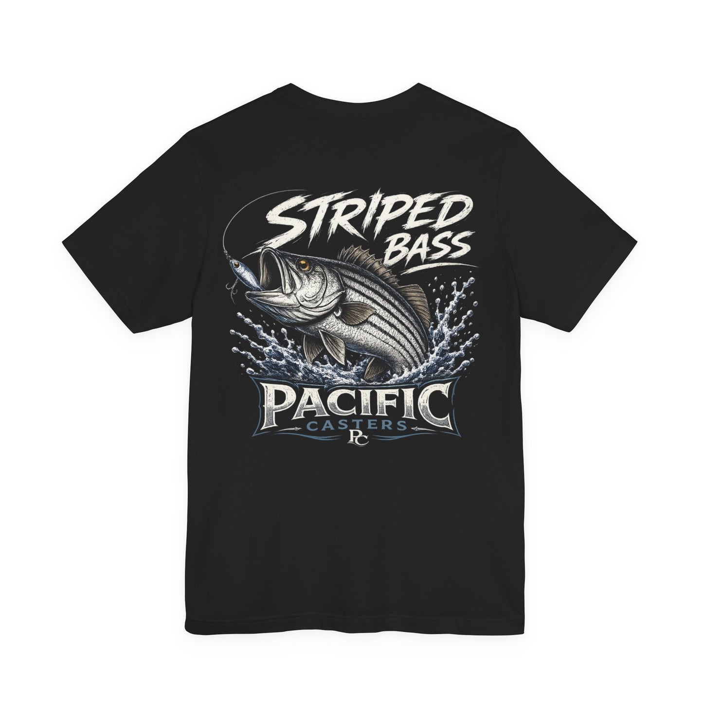 Striped Bass Graphic Tee — Pacific Casters Fishing T-Shirt