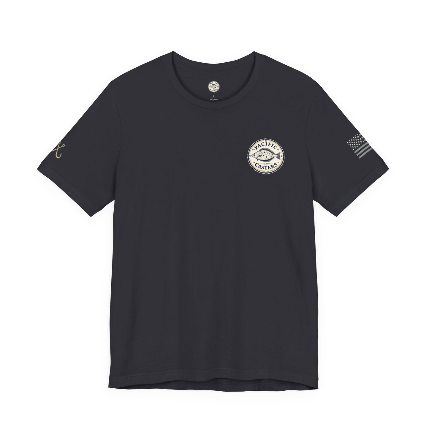 Pacific Casters Fishing T-Shirt – Vintage Fish Compass Logo Tee