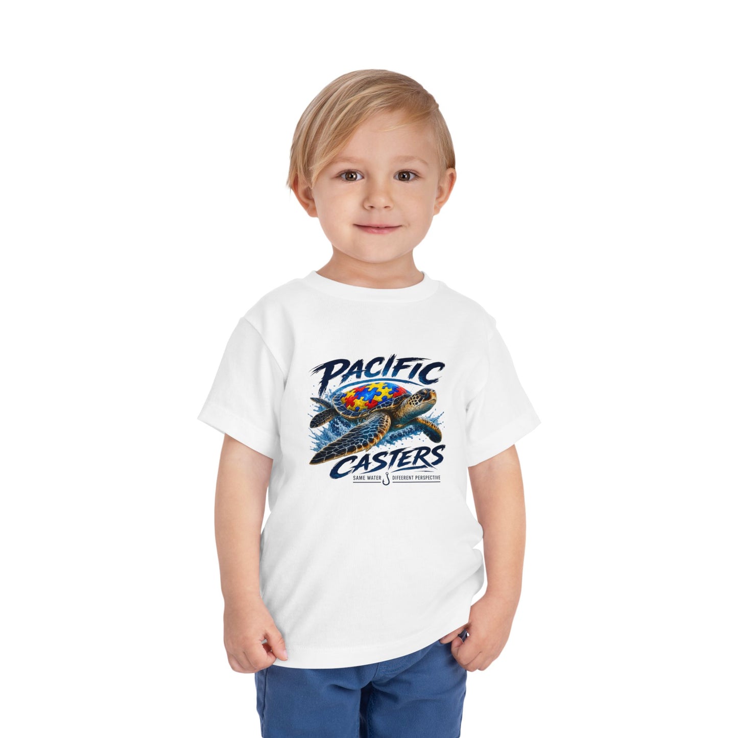 Autism Awareness Sea Turtle Toddler T-Shirt | Same Water, Different Perspective