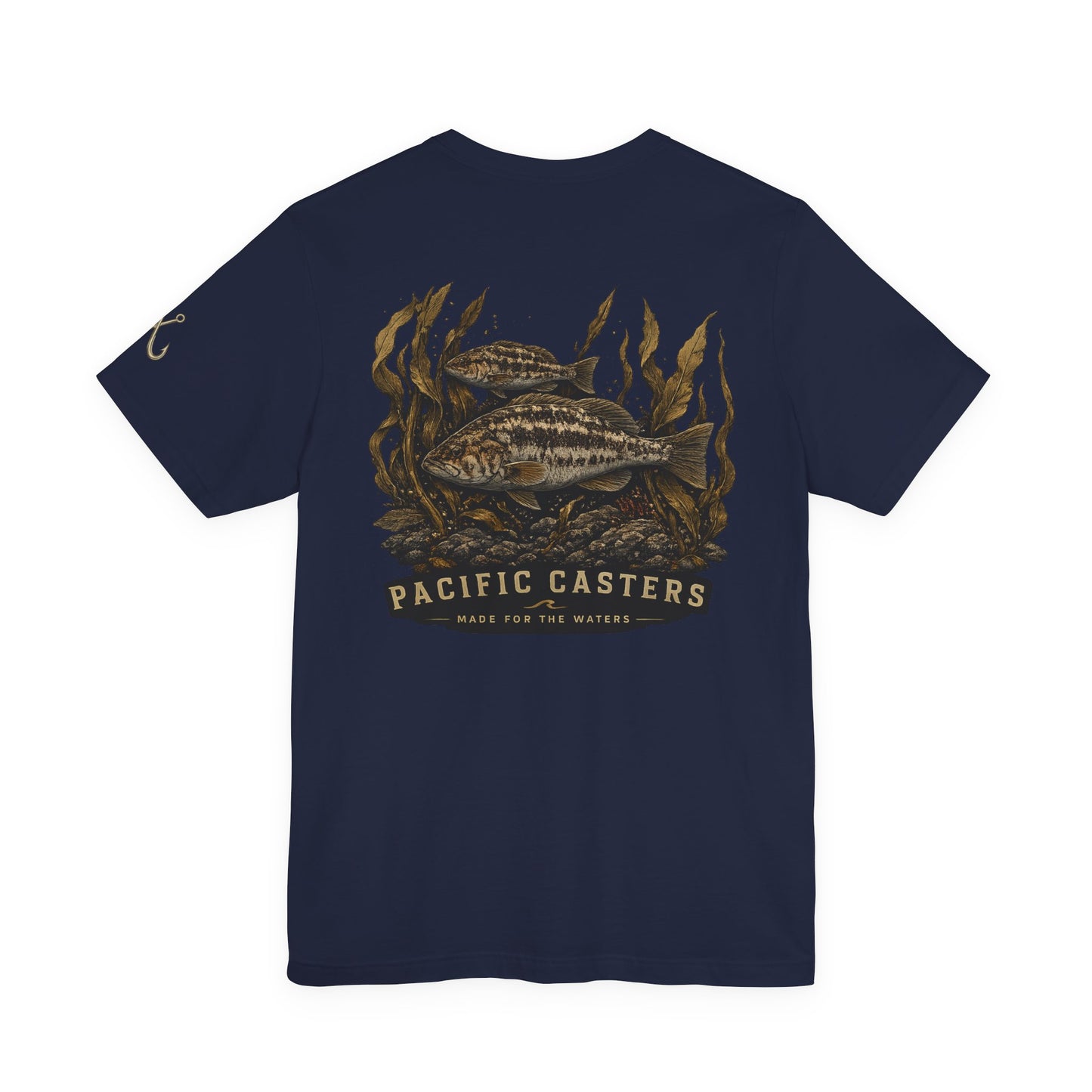 Pacific Casters Fishing Tee — Vintage Kelp & Fish Graphic T-Shirt