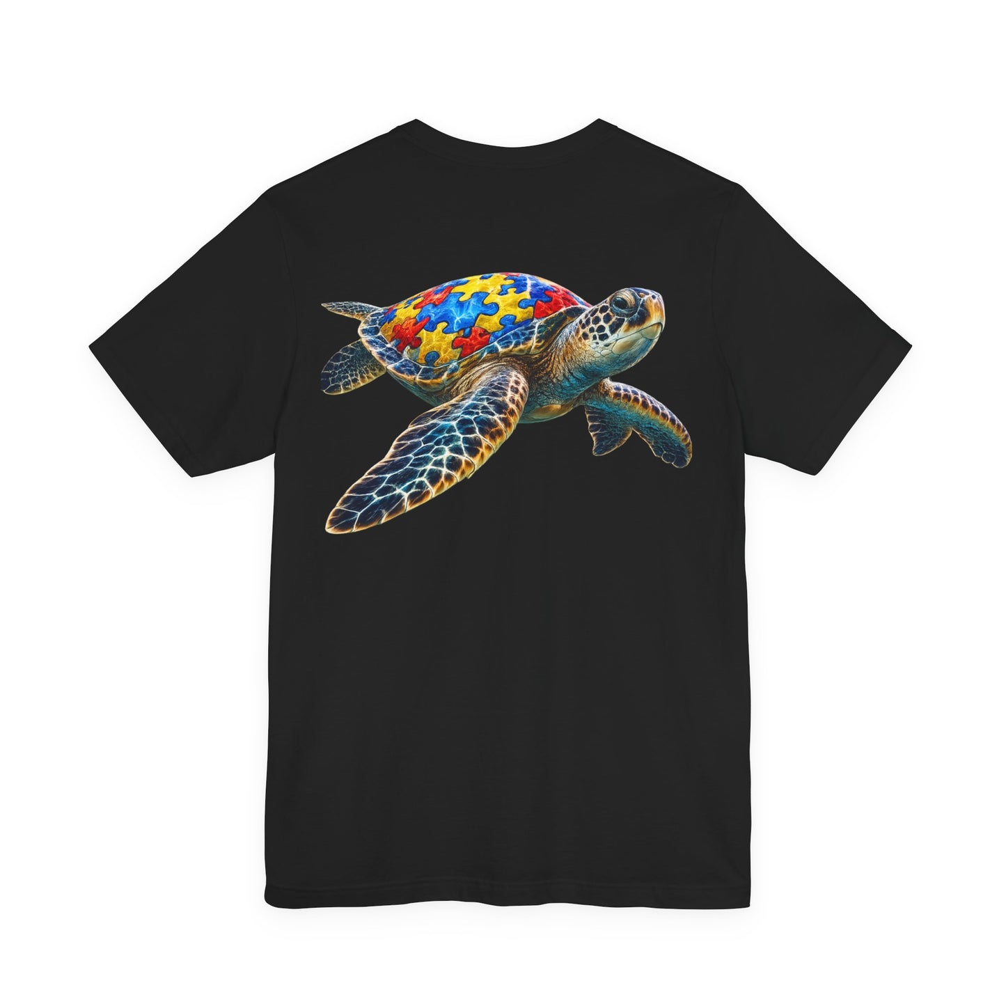 Autism Awareness Sea Turtle Puzzle T-Shirt | Same Water, Different Perspective
