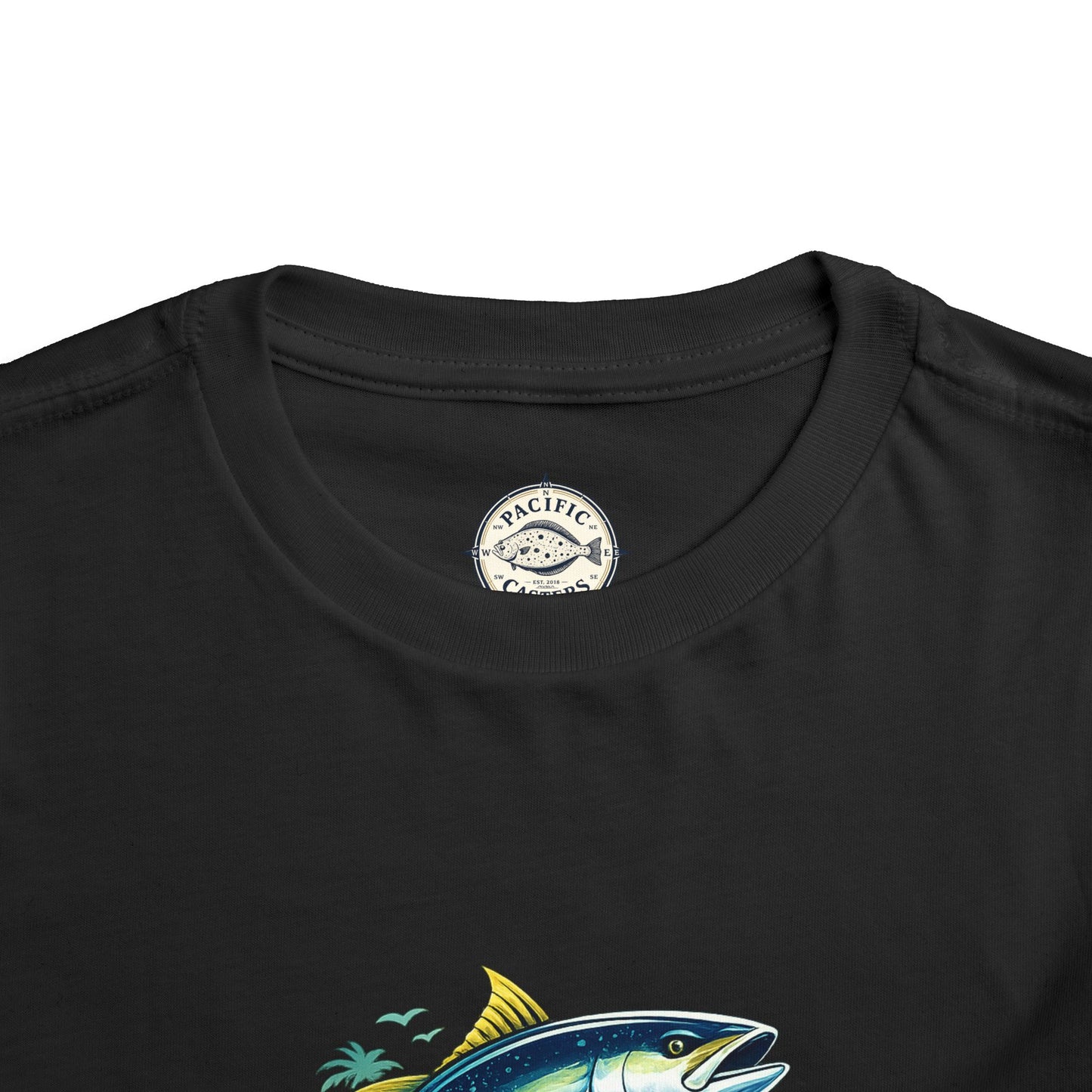 Pacific Casters Toddler Bluefin Tuna Fishing T-Shirt | Soft Coastal Kids Tee