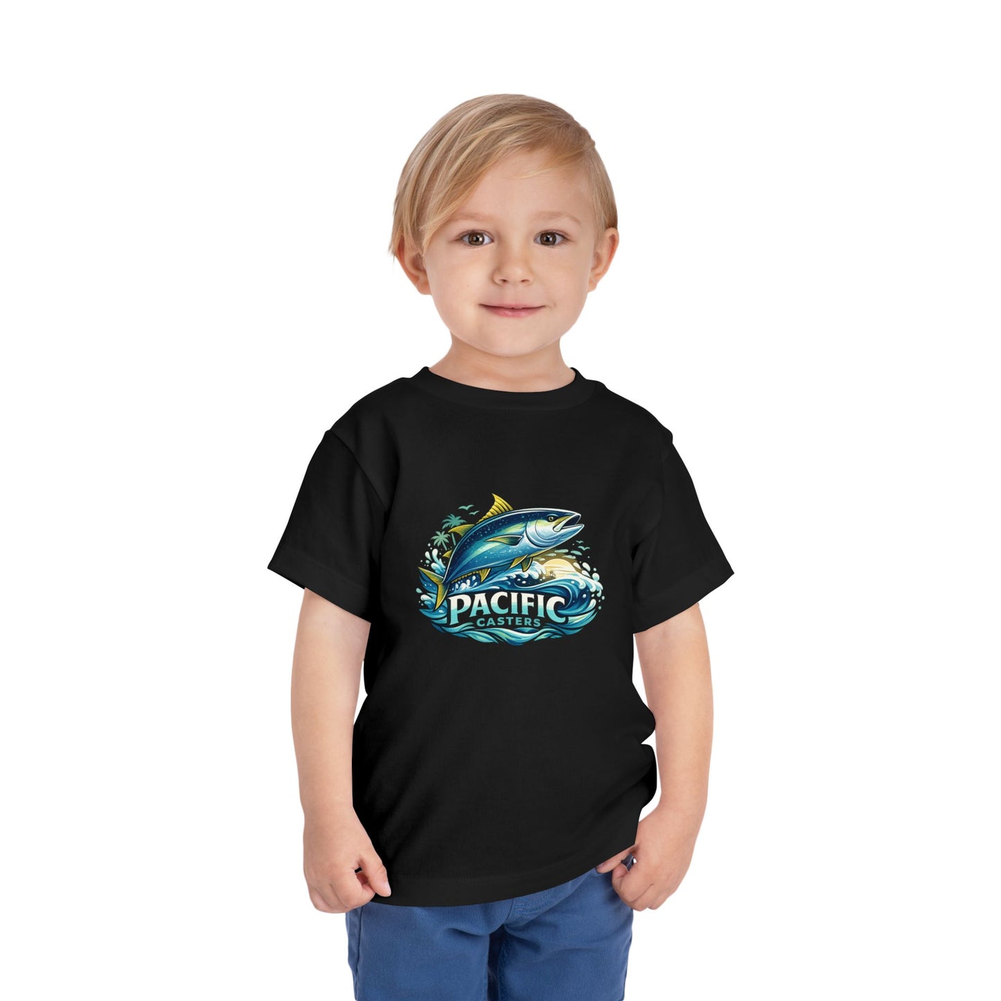 Pacific Casters Toddler Bluefin Tuna Fishing T-Shirt | Soft Coastal Kids Tee