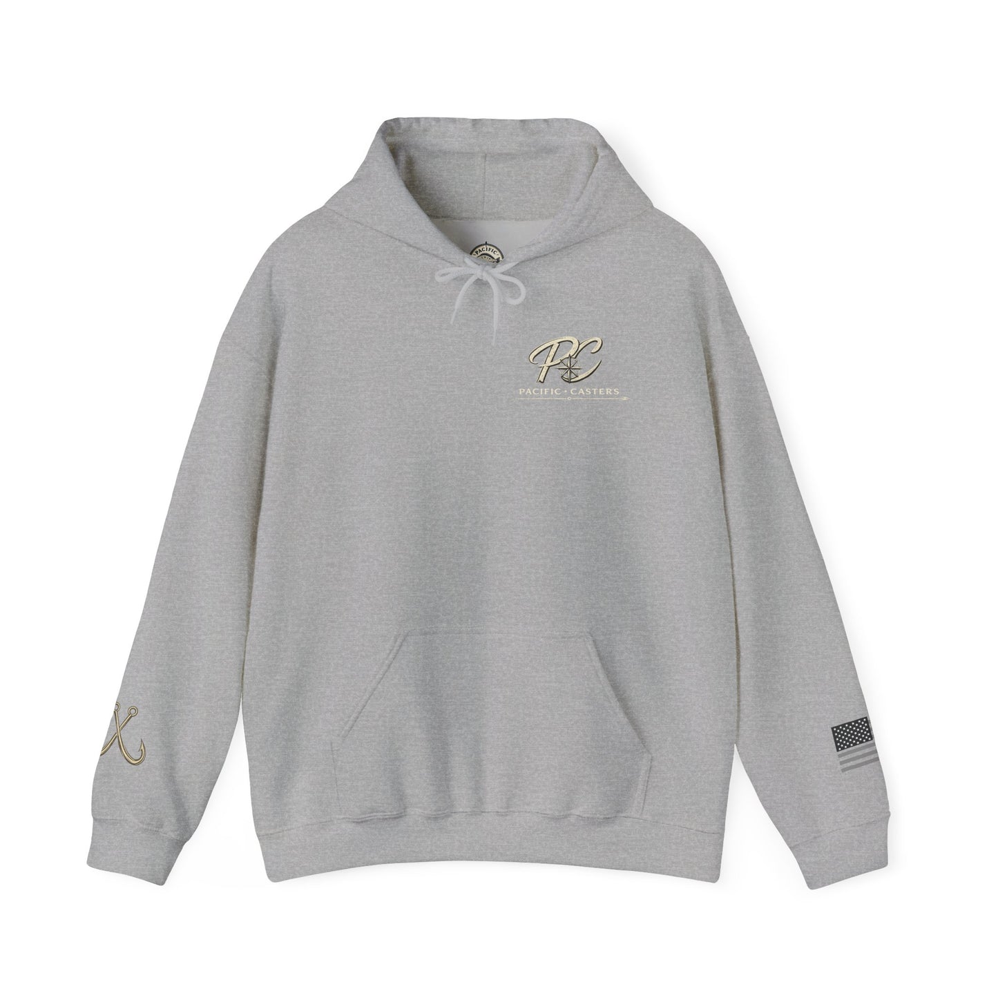 Pacific Casters “Salty Out There, Fresh at Heart” Fishing Hoodie | Vintage Saltwater Angler Sweatshirt | Coastal Fishing Apparel