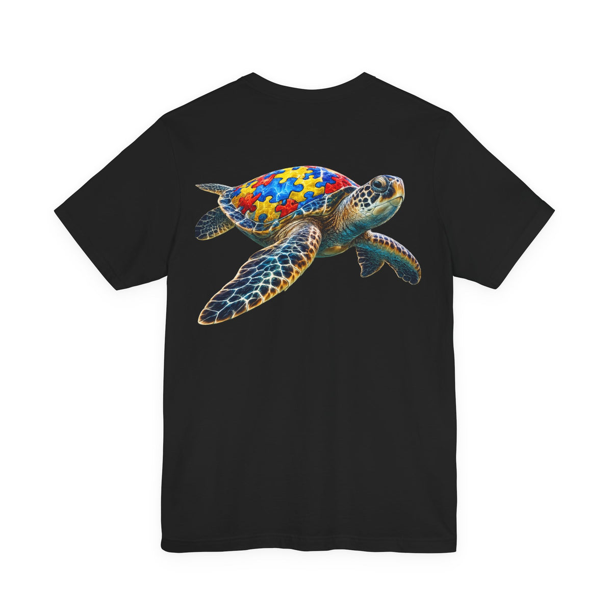 Autism Awareness Sea Turtle Puzzle T-Shirt | Same Water, Different Perspective
