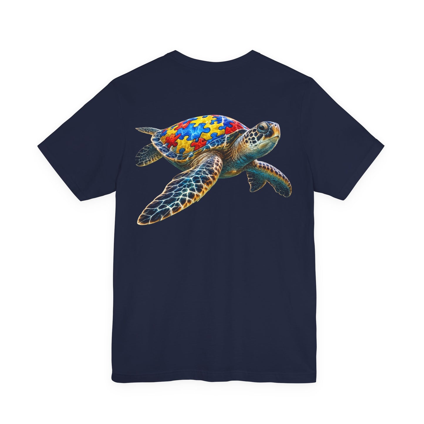 Autism Awareness Sea Turtle Puzzle T-Shirt | Same Water, Different Perspective