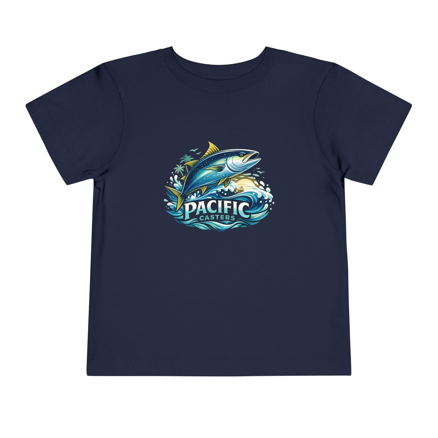 Pacific Casters Toddler Bluefin Tuna Fishing T-Shirt | Soft Coastal Kids Tee