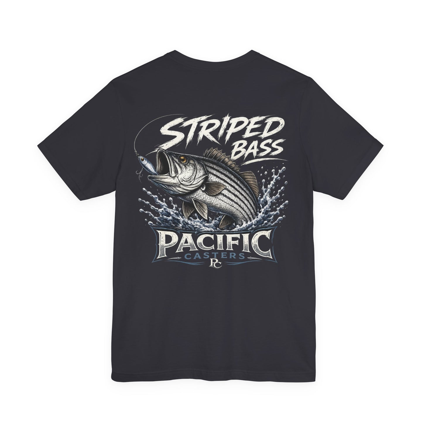 Striped Bass Graphic Tee — Pacific Casters Fishing T-Shirt