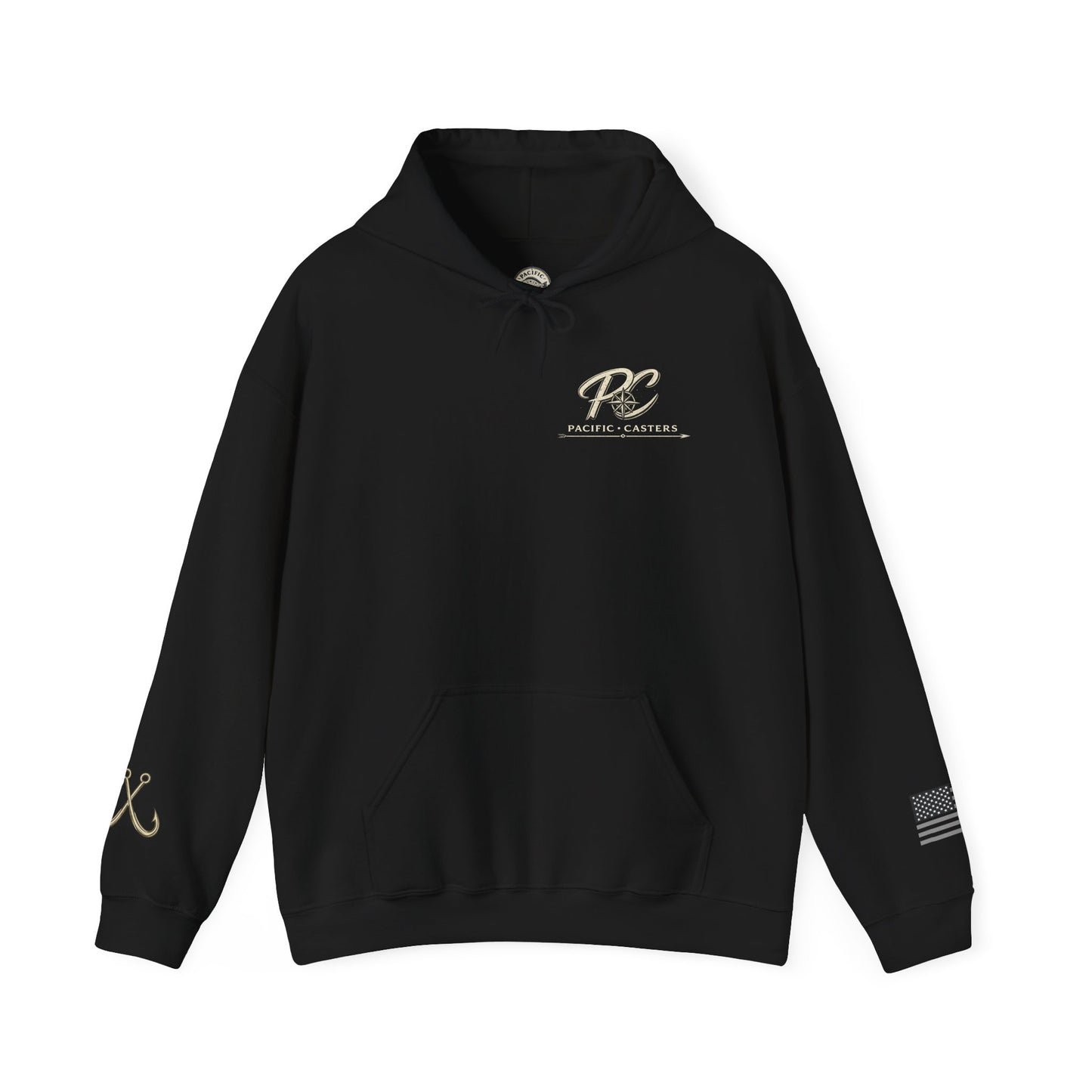Pacific Casters “Salty Out There, Fresh at Heart” Fishing Hoodie | Vintage Saltwater Angler Sweatshirt | Coastal Fishing Apparel