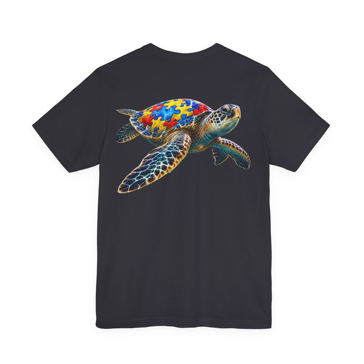 Autism Awareness Sea Turtle Puzzle T-Shirt | Same Water, Different Perspective