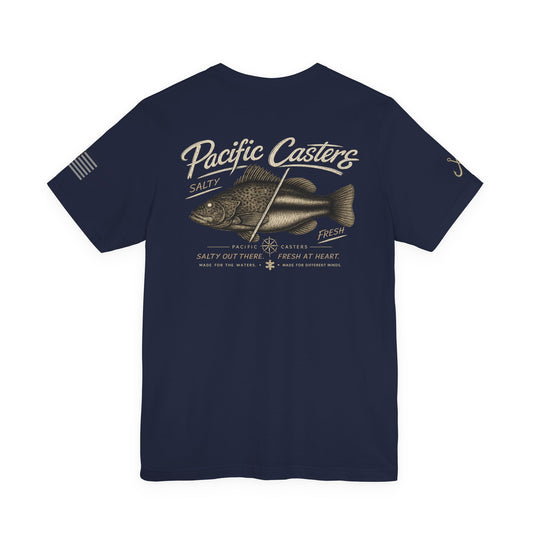 Pacific Casters Fishing Tee — Vintage Saltwater Angler Shirt