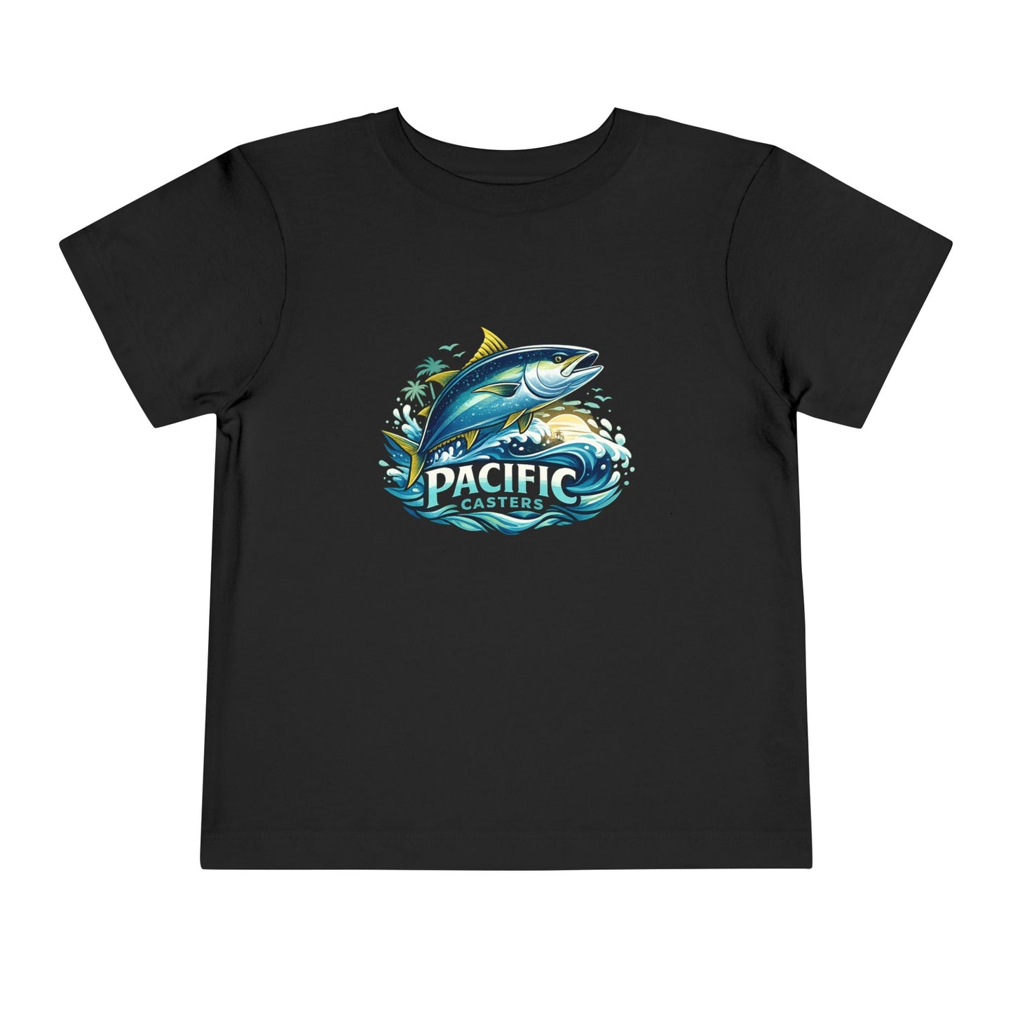 Pacific Casters Toddler Bluefin Tuna Fishing T-Shirt | Soft Coastal Kids Tee