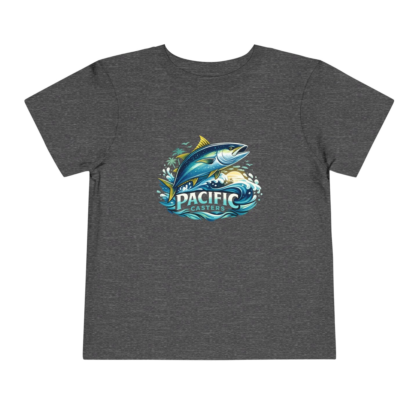 Pacific Casters Toddler Bluefin Tuna Fishing T-Shirt | Soft Coastal Kids Tee