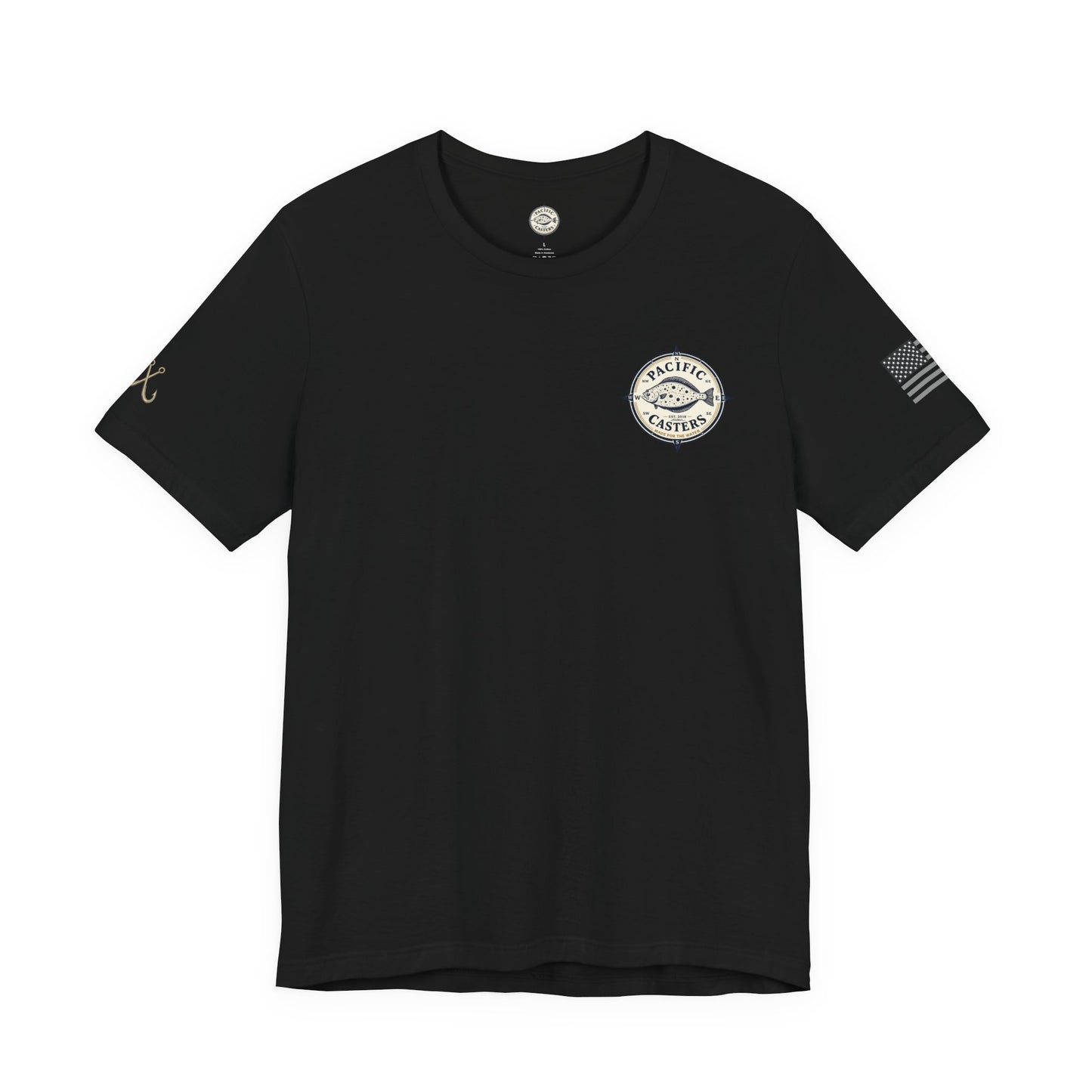 Pacific Casters Fishing T-Shirt – Vintage Fish Compass Logo Tee