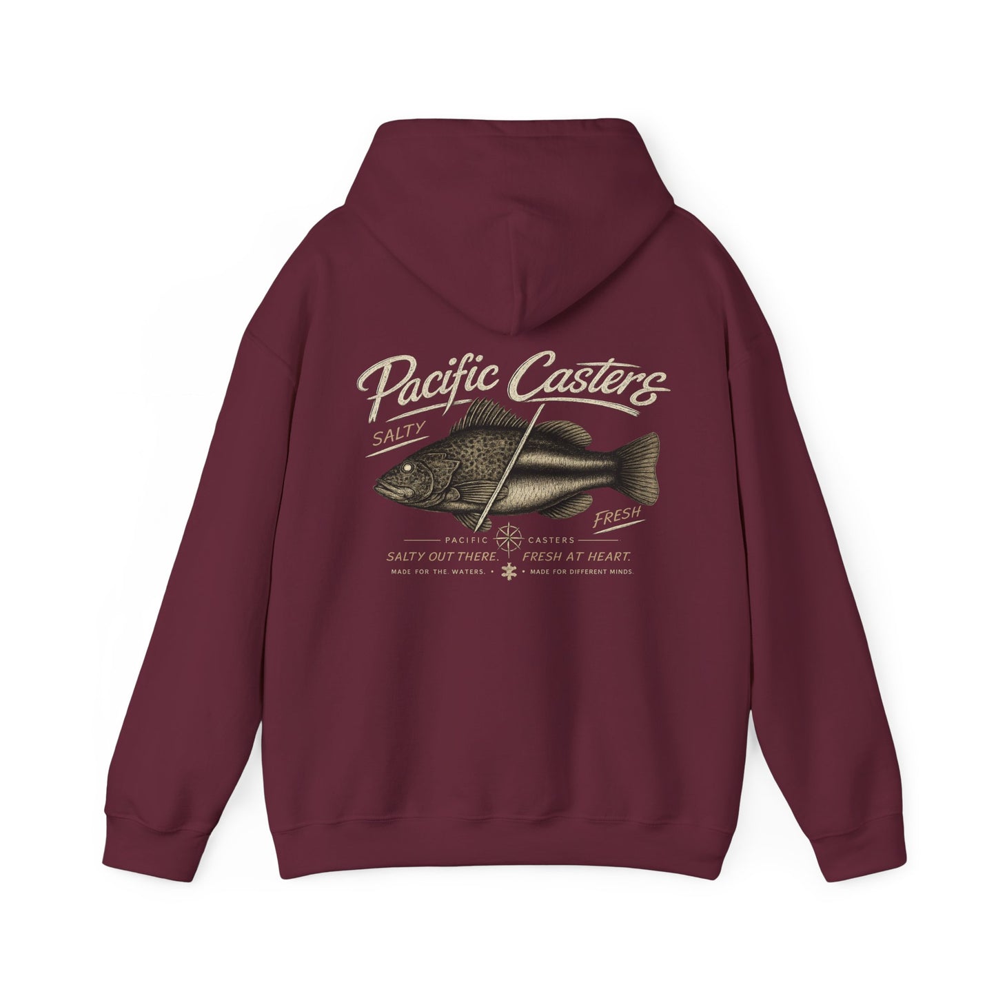 Salty Fresh Fishing Hoodie | Pacific Casters® Coastal Lifestyle Hoodie