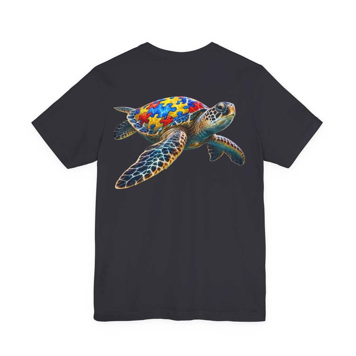 Autism Awareness Sea Turtle Puzzle T-Shirt | Same Water, Different Perspective