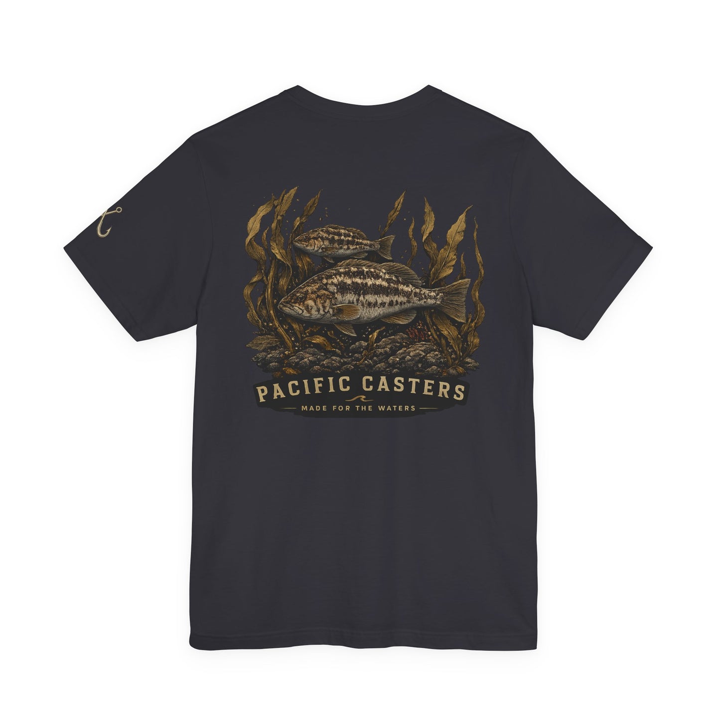 Pacific Casters Fishing Tee — Vintage Kelp & Fish Graphic T-Shirt